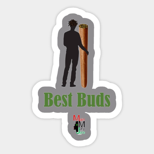 Best Buds Sticker by Main Mary Jane Cannabis Collectibles